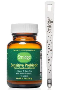 Smidge Sensitive Probiotic Powder 2023 with spoon