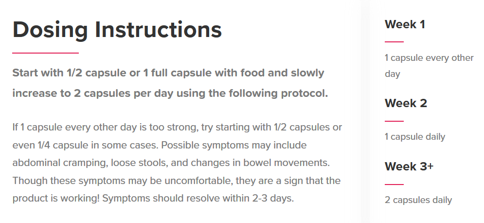 MegaSporeBiotic Dosing 2020