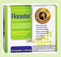 Florastor is a Saccharomyces boulardii probiotic supplement