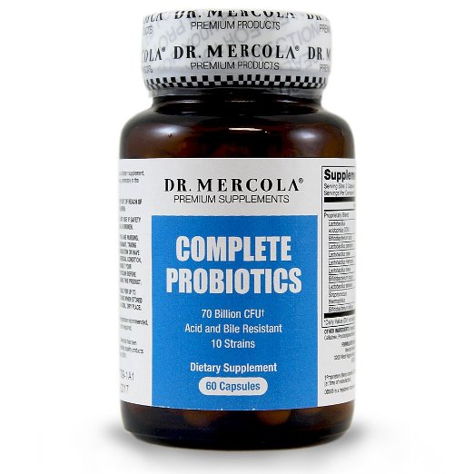 Mercola Complete Probiotics is a multi-strain probiotic supplement with <em>L. acidophilus</em> DDS-1