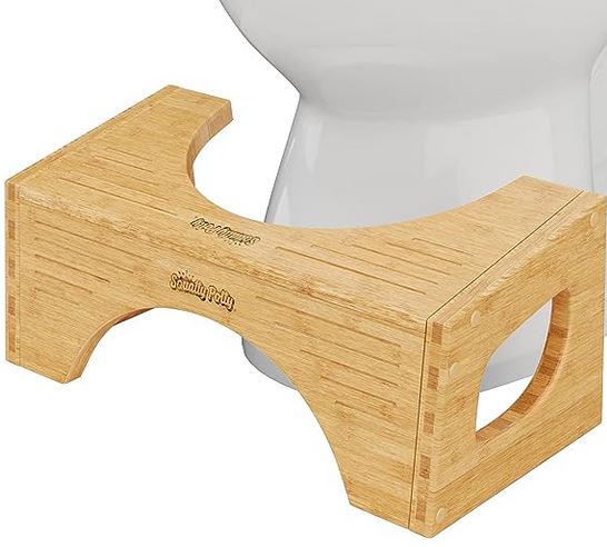 The Squatty Potty reduces the strain of going to the bathroom