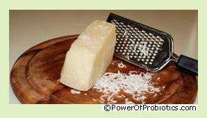 Parmesan cheese can contain Lactobacillus rhamnosus