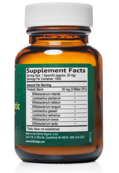 smidge Sensitive Probiotic Powder 2023 Ingredients